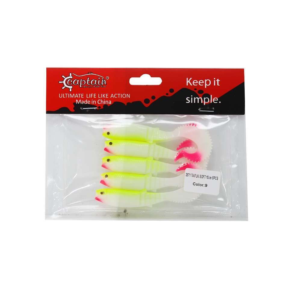 Captain 3571 Taifun Soft 10cm Levrek Silikonu 5li Paket Suni Yem