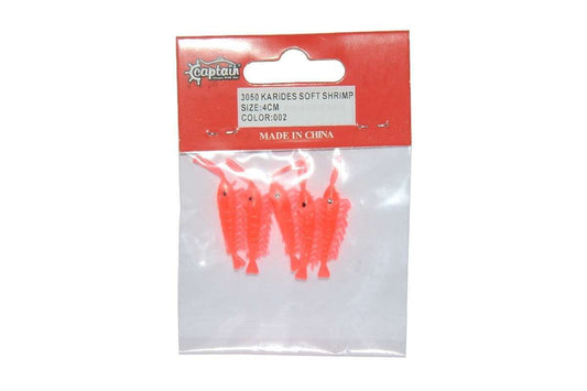 Captain 3050 Silikon Karides 4cm Suni Yem 5li Paket