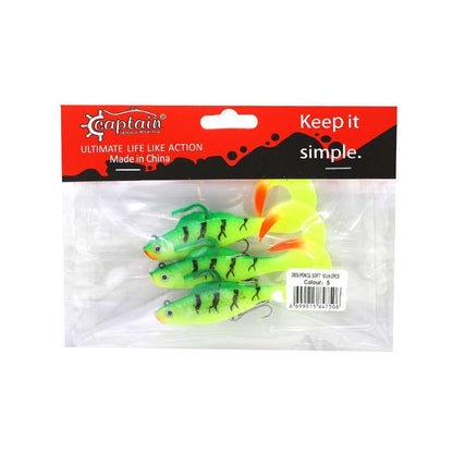 Captain 3559 Pencil Soft 10cm Levrek Silikonu 3lü Suni Balık