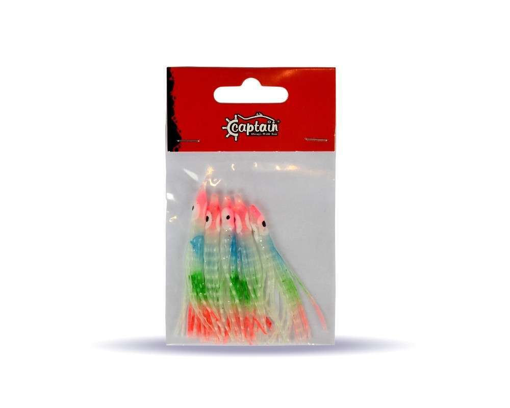 Captain 3594 Octopus Curly 6cm Ahtapot Sübye 5li Paket Suni Yem