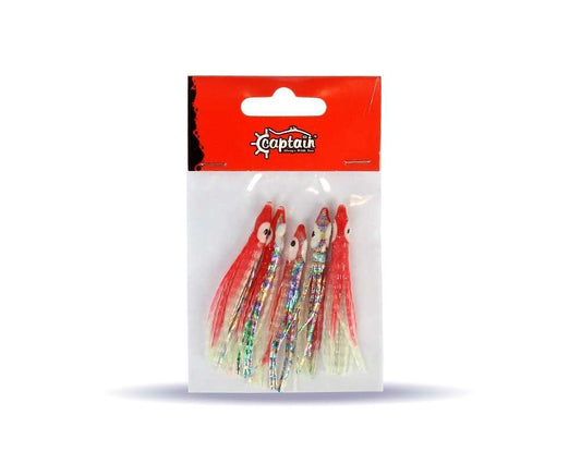 Captain 3594 Octopus Curly 6cm Ahtapot Sübye 5li Paket Suni Yem