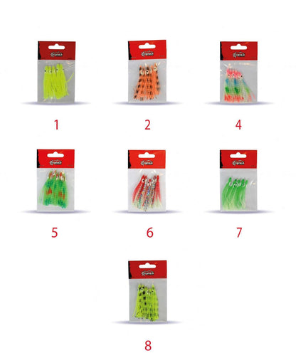 Captain 3594 Octopus Curly 6cm Ahtapot Sübye 5li Paket Suni Yem