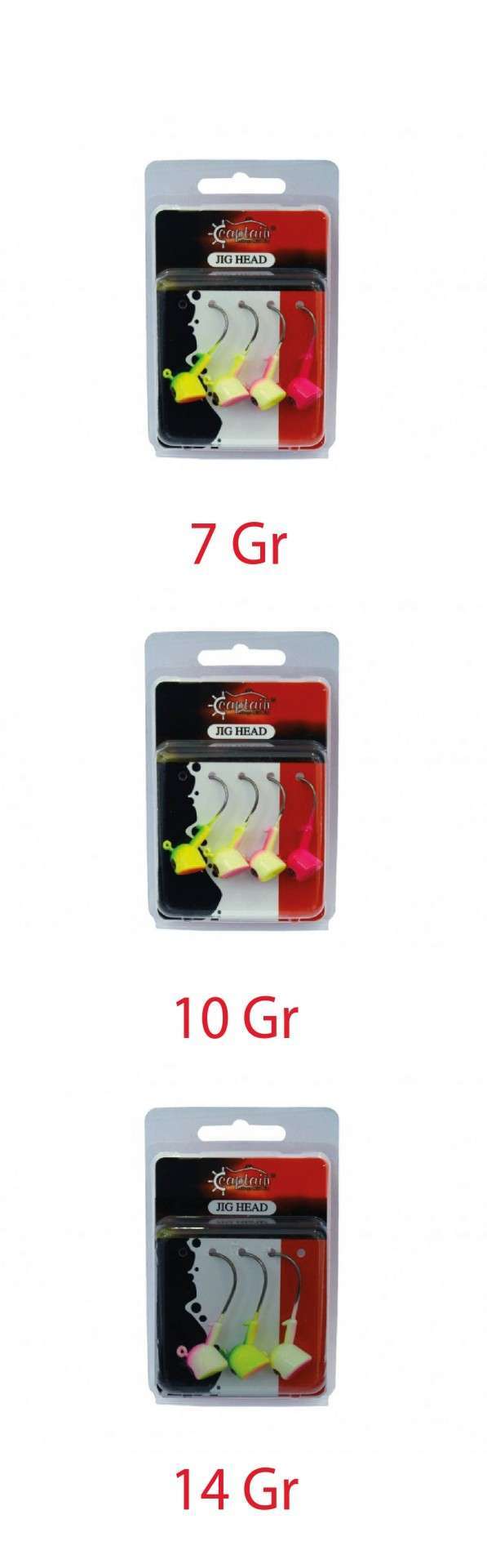 Captain Jig Head Bastet 4lü Mix Set Kesik Kafa Jig Head