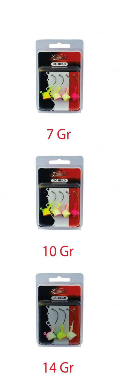 Captain Jig Head Bastet 4lü Mix Set Kesik Kafa Jig Head