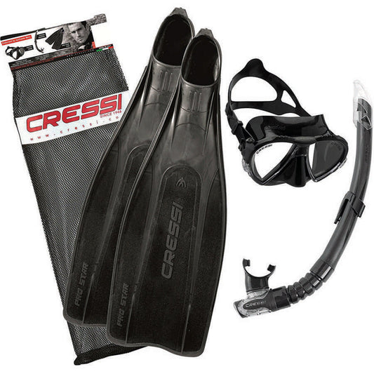 Cressi Pro Star Palet Maske Şnorkel Seti