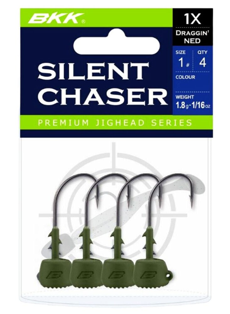BKK Silent Chaser Draggin NED-Green Jighead