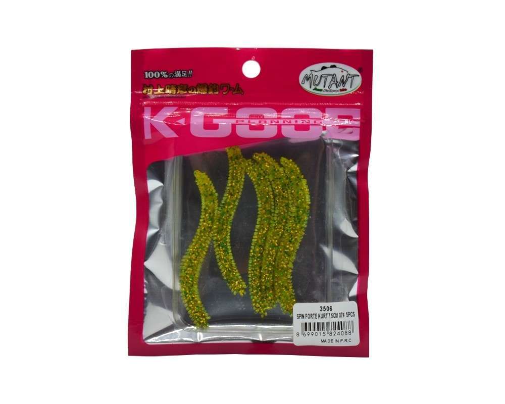 Mutant 3506 Spin Forte 7,5cm Aromalı LRF Silikon Suni Yem 5li Set
