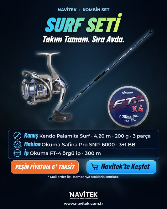 Navitek Surf Seti – kamış, makine ve örgü ip