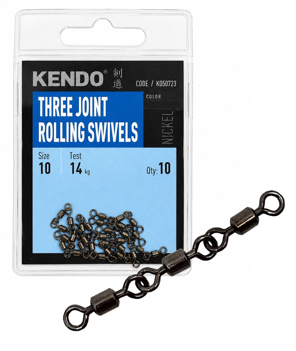 Kendo Bağlı 3lü Fırdöndü seti Three joint rolling swivels 10 Adet