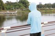 Okuma Aquatek Long Sleeve Hooded Sun Shirt Tahiti Blue