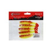 Captain 3569 Style Soft 8cm Levrek Silikonu 5li Paket Suni Yem