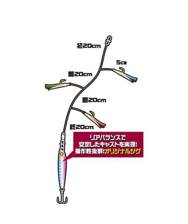 Hayabusa HA 281 Jigging Sabiki 3lü Çaparili SET Light Jig Suni Yem