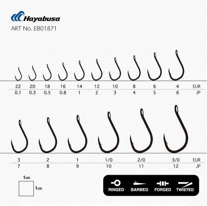 Hayabusa HCHN 018 Delikli Papağan Olta İğnesi Black Nikel