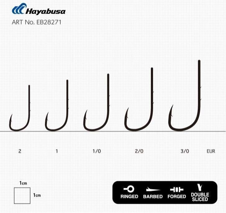 Hayabusa HBTH 282 Delikli Tırnaklı Canlı Yem İğnesi Black Nikel