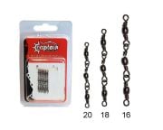 Captain 5105 3 Zincir Fırdöndü 6lı Paket Black Nikel