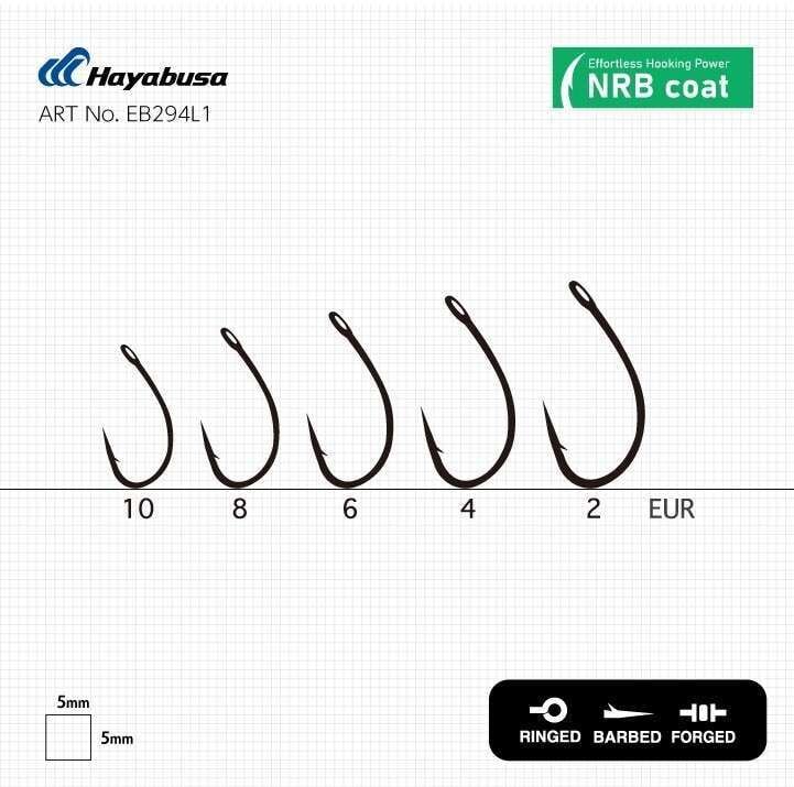 Hayabusa L1 Sazan İğnesi Dövme Teflon Black 10lu Paket