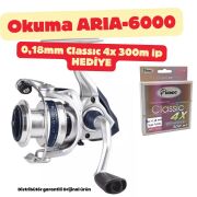 Okuma ARIA-6000a Painting Silver Hediye Kendo 4x Classic 0,18mm 300mt İP