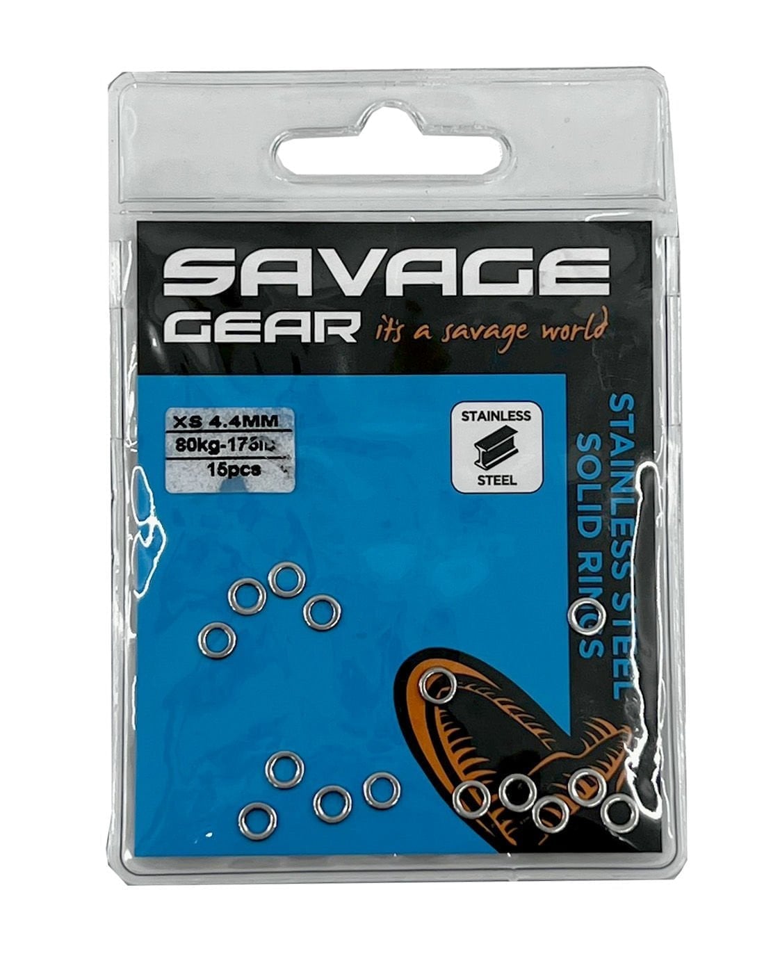 Savage Gear Solid Rings SS 15 Pcs S/260LB/120KG