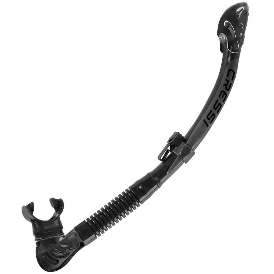 Cressi Alpha Ultra Dry Şnorkel BLACK/BLACK/SILVER