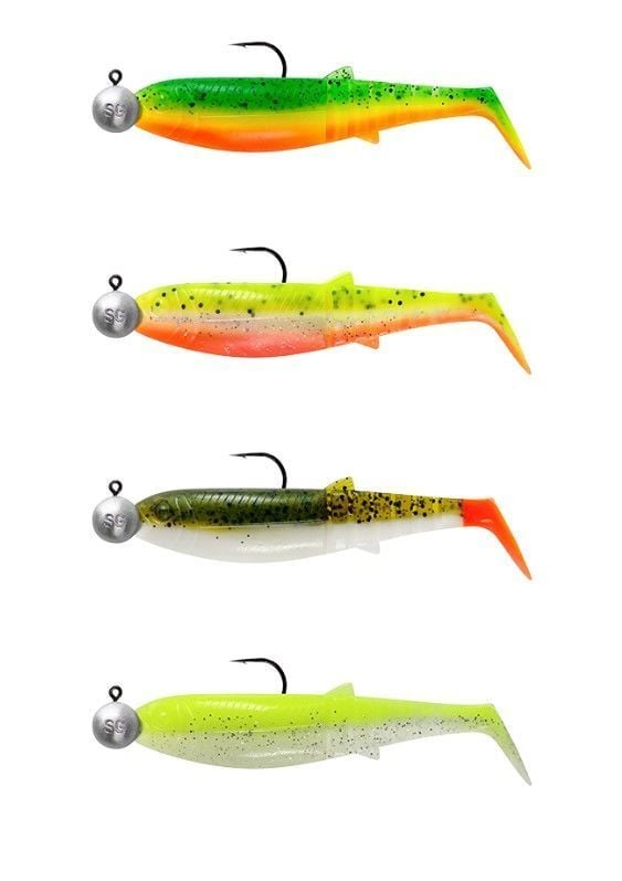 Savage Gear Cannibal Shad 12.5cm 20gr+12.5gr #5/0 Dark Water 4+4 Adet Suni maket Balık