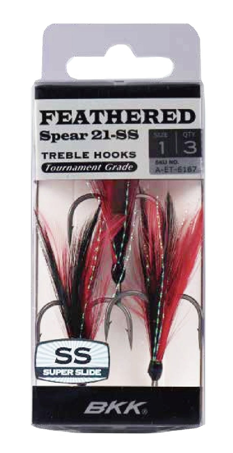 BKK Feathered Spear 21-SS Üçlü Olta İğnesi 2 3 Pcs