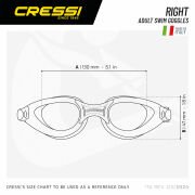Cressi Right Yüzme Gözlüğü White