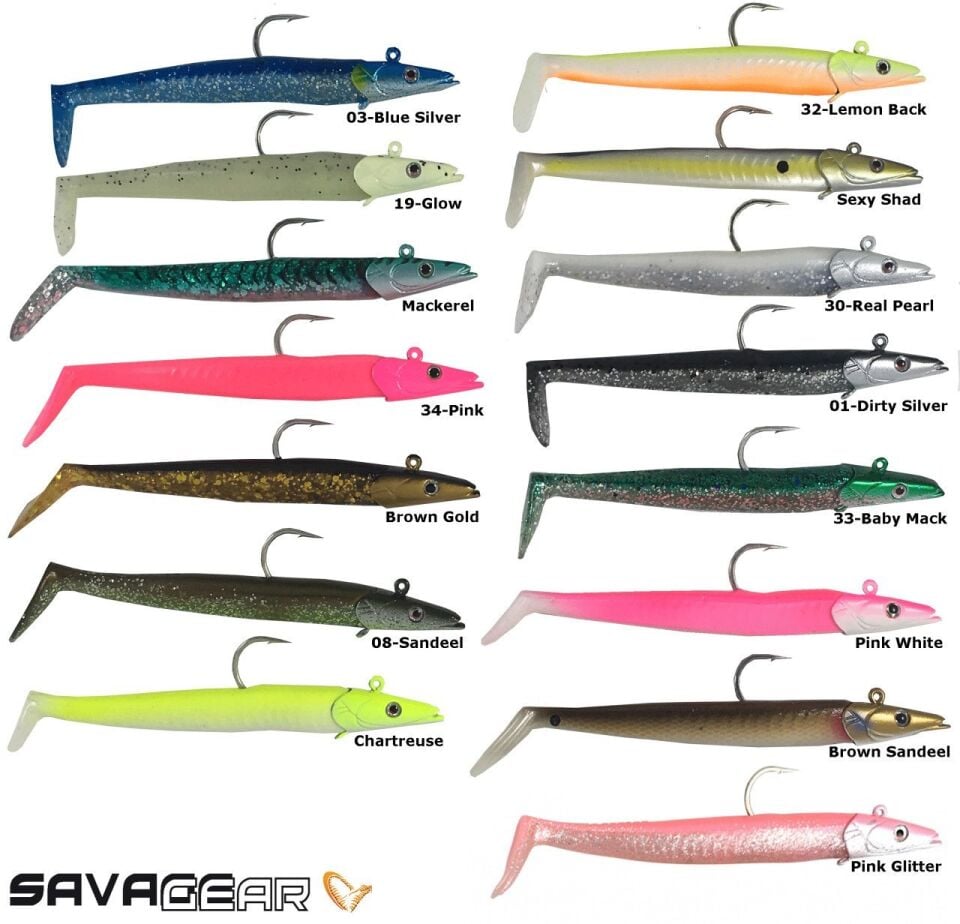Savage gear Sandeel 12.5 cm 23 gr 2+1 Adet Suni Maket Balık