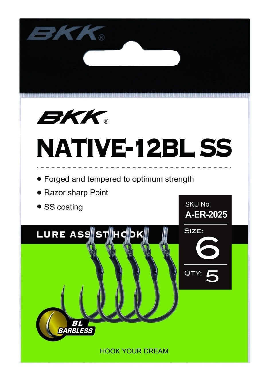 BKK Native-12BL SS Olta İğnesi 4 5 Pcs