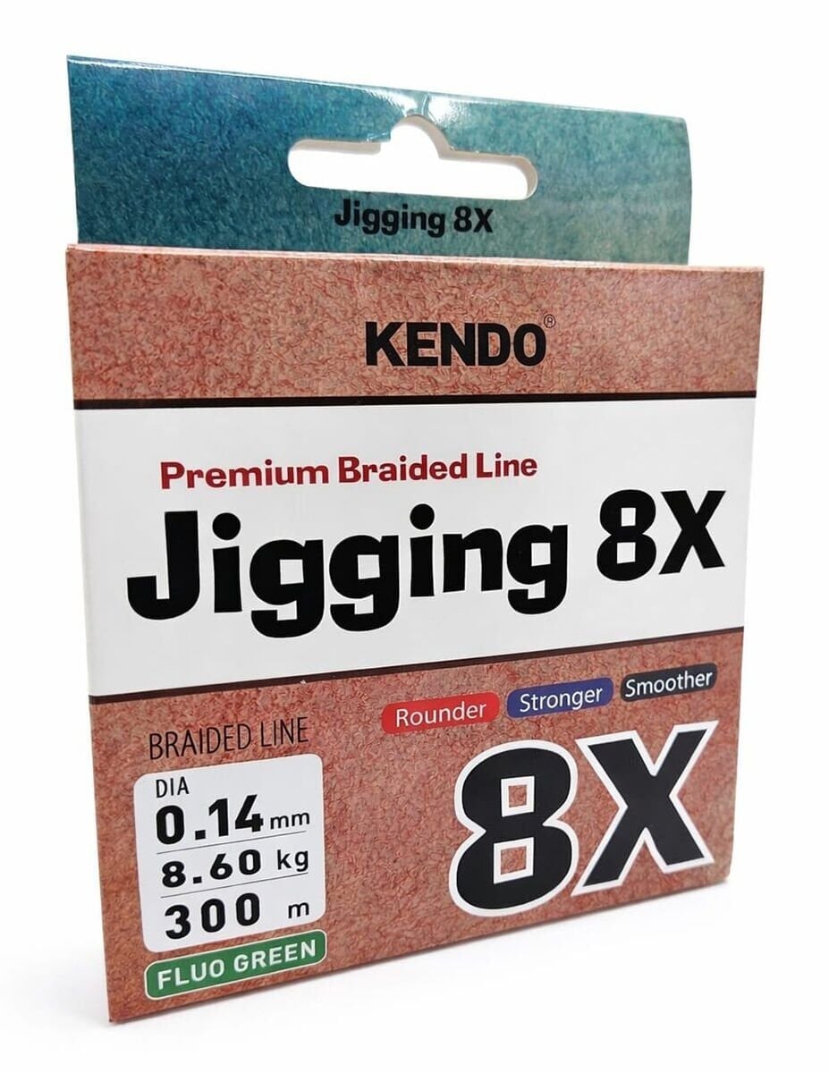 Kendo Jigging 8X Flash 300 mt Örgü İp (FLUO GREEN) 0,36mm