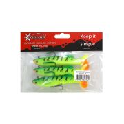 Captain 3575 Perfecto Soft 10cm Turna Silikonu 3lü Paket Suni Balık 1