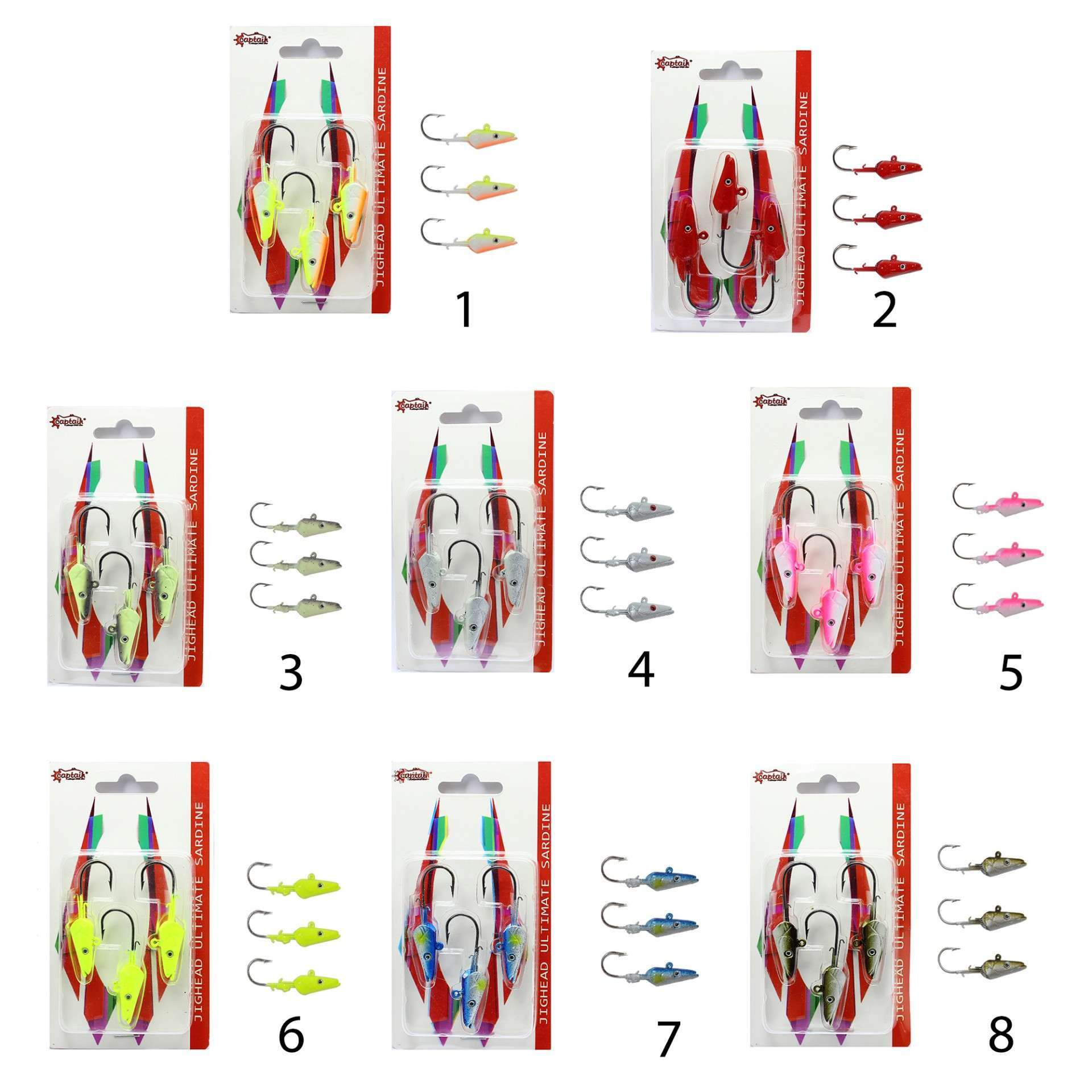 Captain 6457 Jig Head 15gr Ultimate Sardine 3lü Set 6
