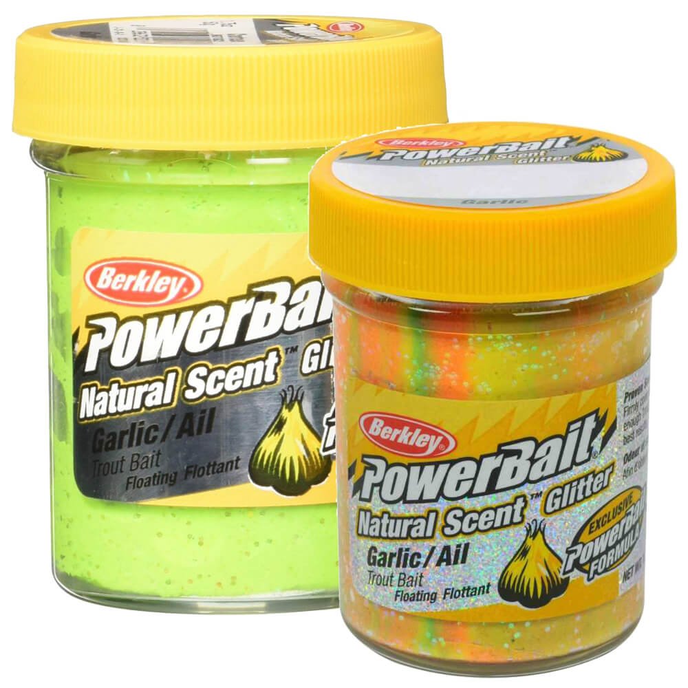 Berkley Powerbait Natural Glitter Trout Bait Garlic Sahte Yemi NEON BLUE - 50 GR
