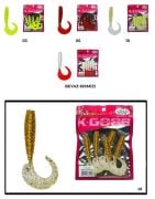 Mutant 3545 Runner Tail 8cm Levrek Silikonu 5li Paket Suni Yem