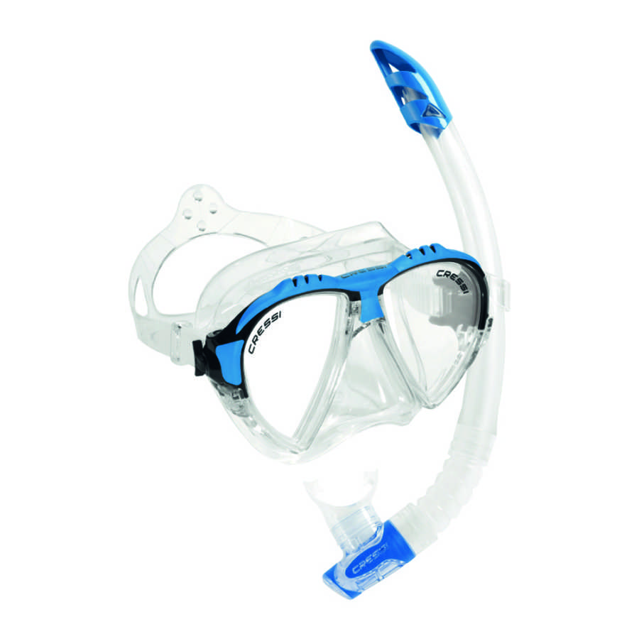 Cressi Matrix Maske Gamma Şnorkel Seti CLEAR/BLUE