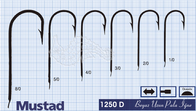 Mustad Olta İğnesi 1250D 100lü