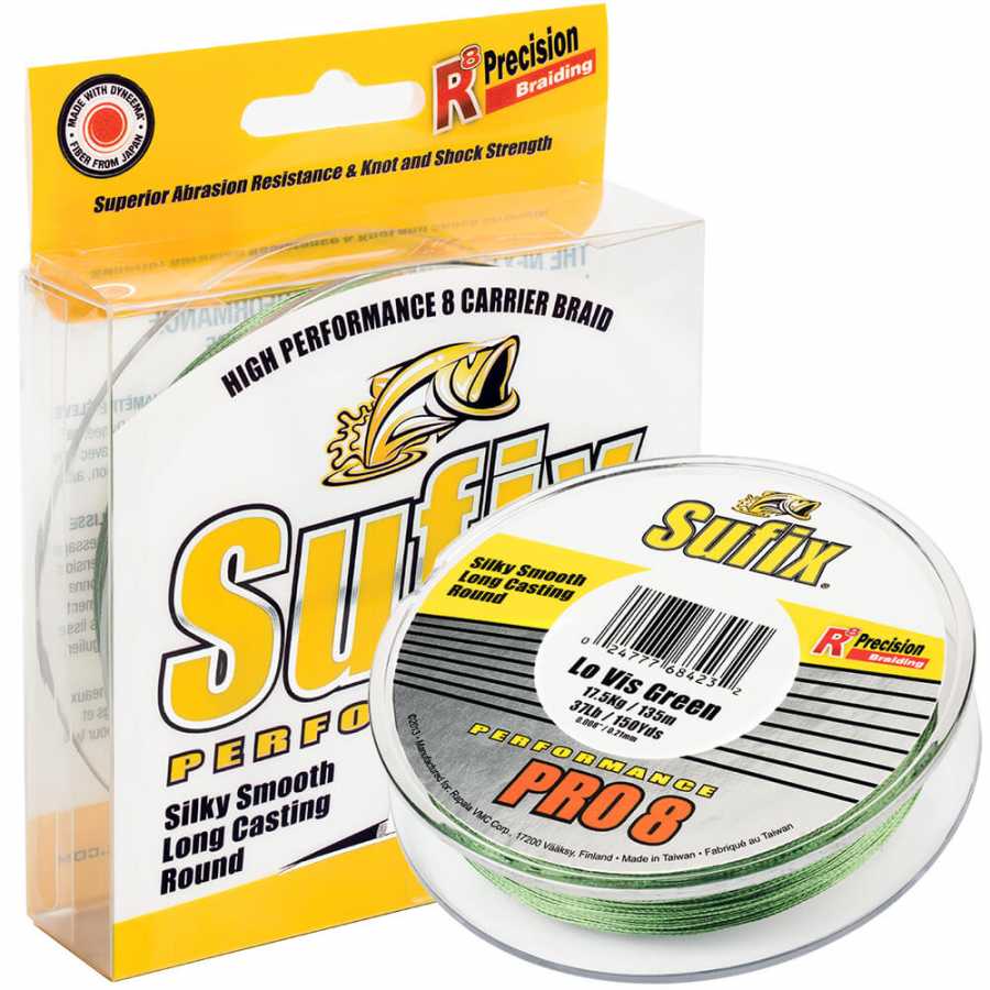Sufix Performance Pro8 İp Misina LO VIS GREEN - 0.12MM /  275MT / 8.2KG