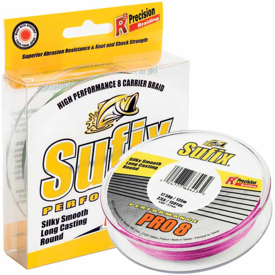 Sufix Performance Pro8 İp Misina PINK - 0.15MM / 135MT / 10.2KG