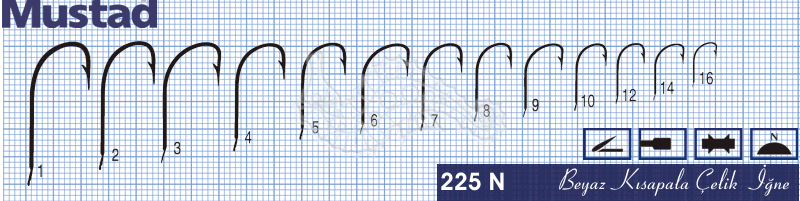 Mustad Olta İğnesi 225N 50li