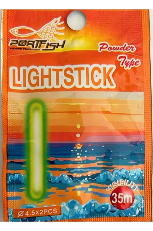 Gece Çaparisi 2 Takım Boğaz tipi K.Kırmızı 2x 30Gr kurşun + Şamandıra +ışık çubuğu +Stoper