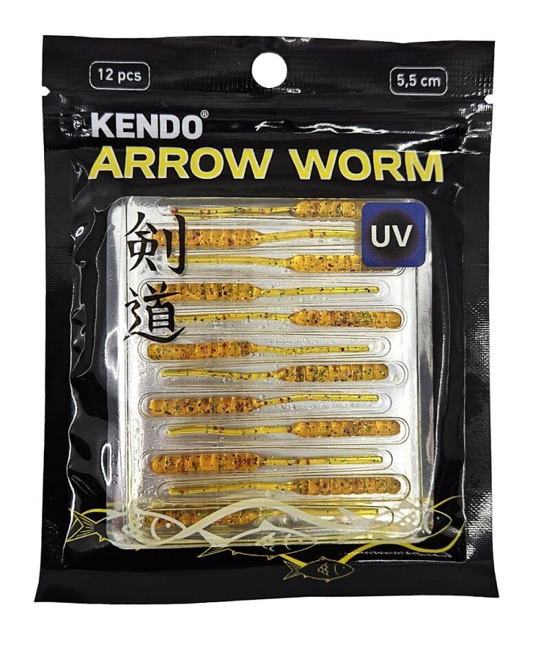 Kendo Arrow Worm Lrf Silikonu 5,5cm 12 Adet