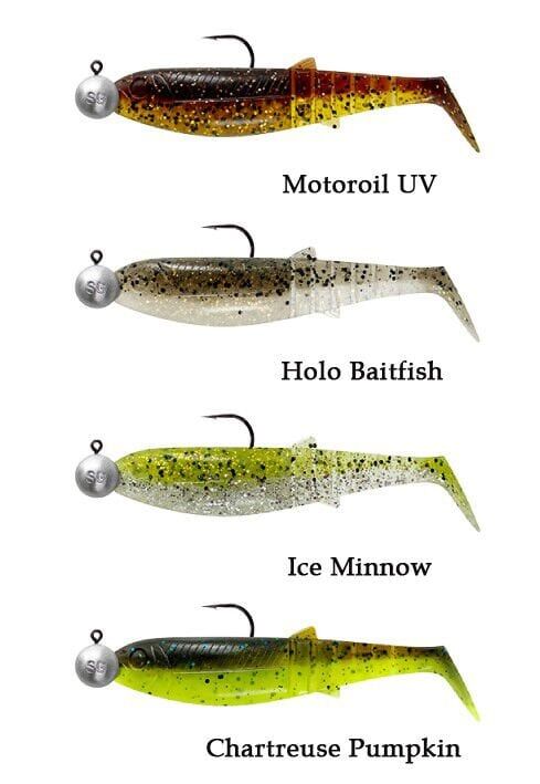 Savage Gear Cannibal Shad 8cm 5gr+7.5gr #2/0 Clear Water 4+4 Adet Suni maket Balık