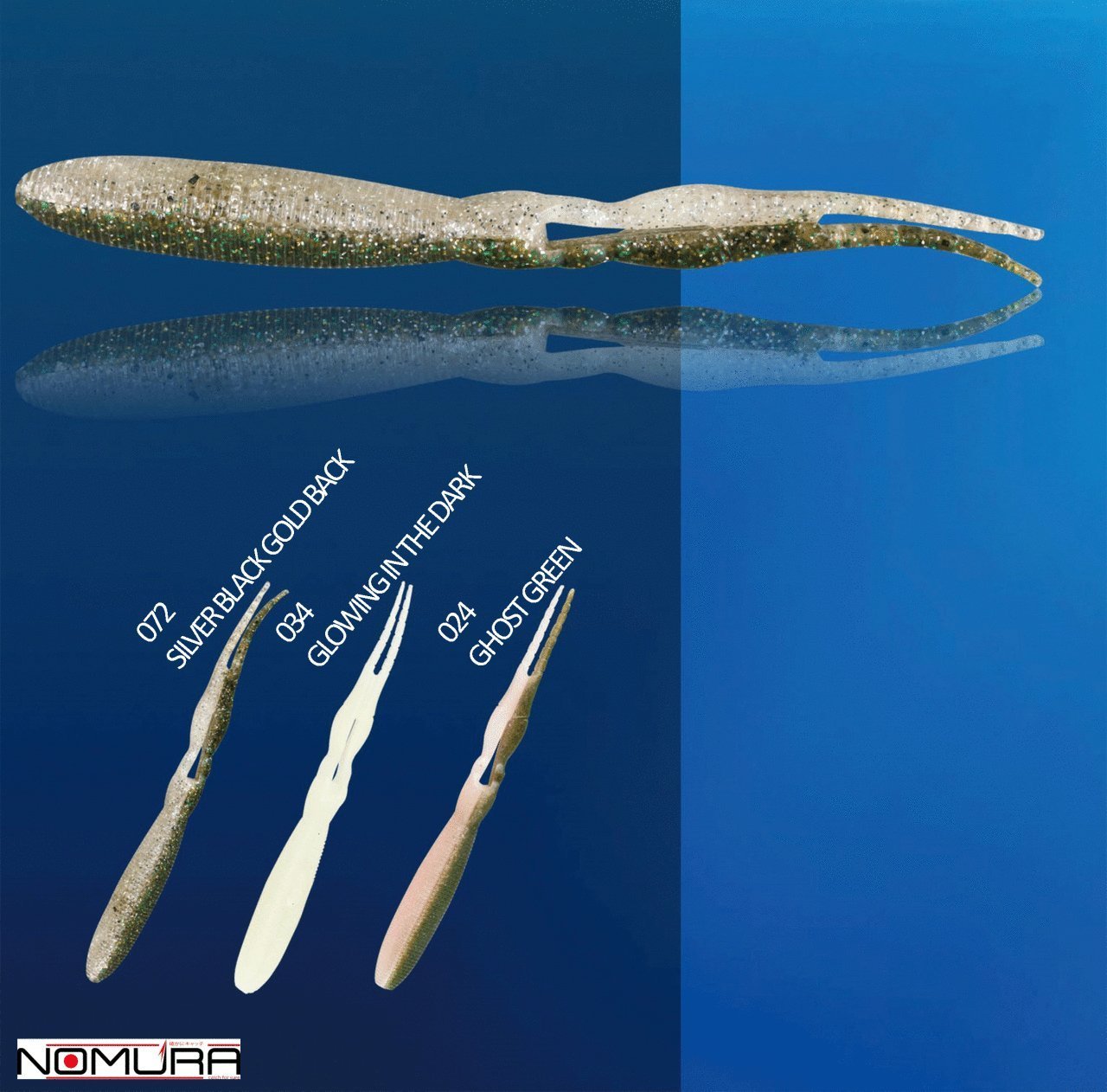 Nomura Double Taıl Worm 14cm 11.5g 6 Adet Suni Maket Balık