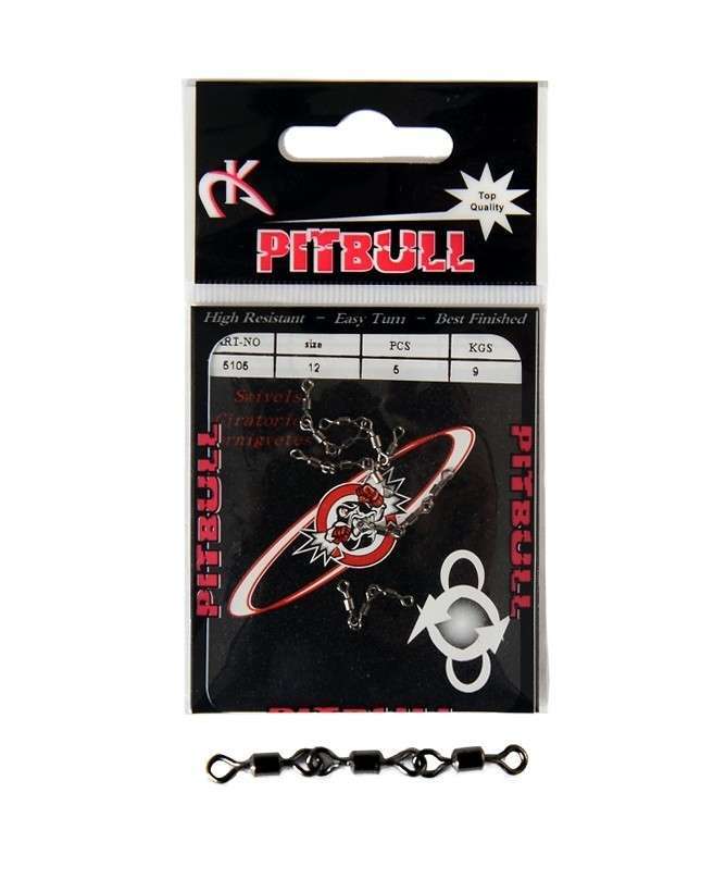 Pitbull 5105 3 Zincir Fırdöndü 5li Paket Black Nikel