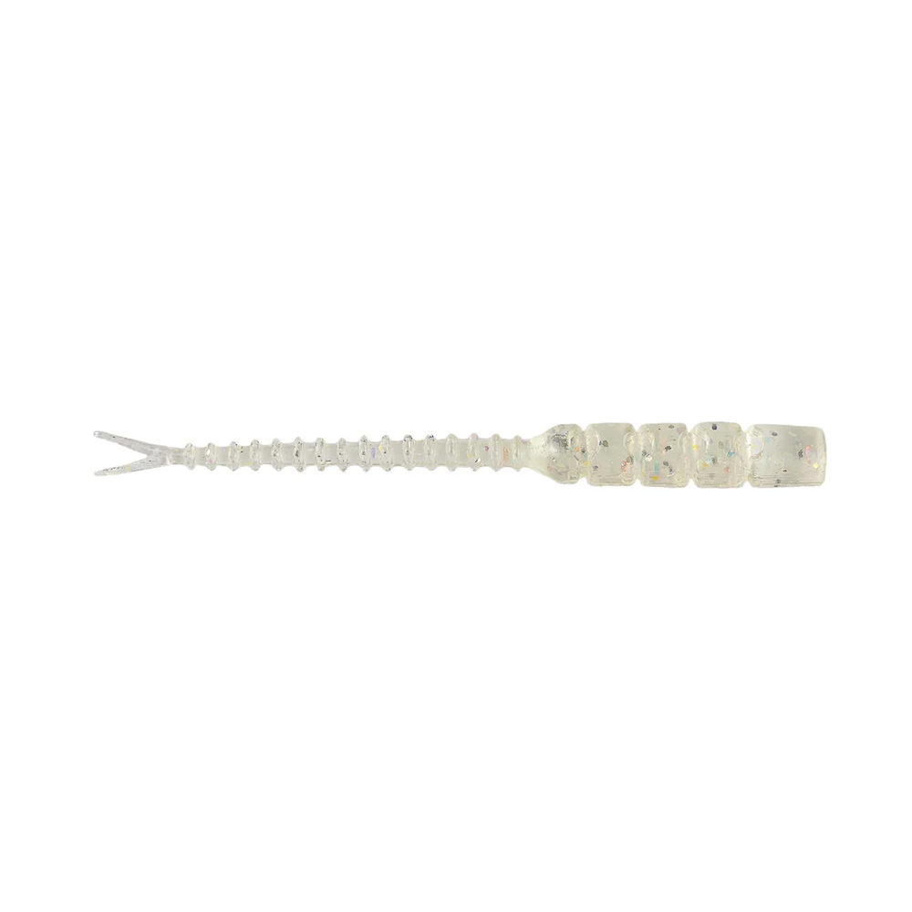 Mustad Aji Hellgramite Silikon Kurt 001 / CLEAR RBOW GLITTER - 5CM / 12LI