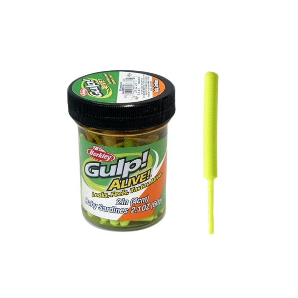 Berkley Gulp Alive Baby Sardine Sahte Yemi 4 CM 60 GR - CHARTREUSE