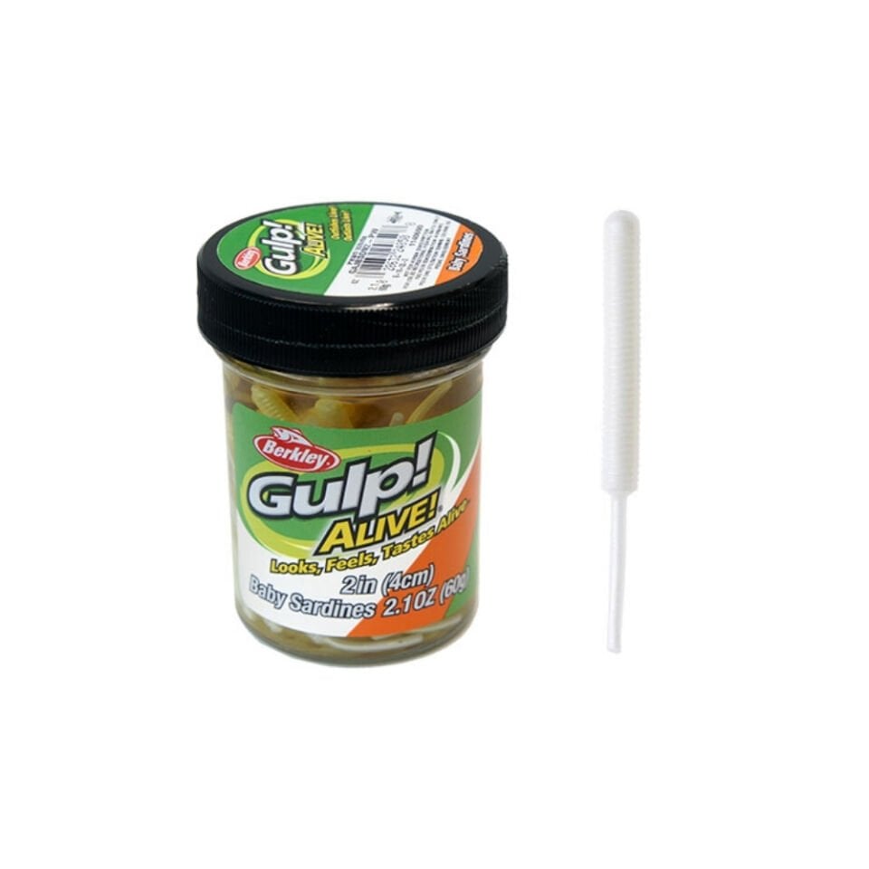Berkley Gulp Alive Baby Sardine Sahte Yemi 4 CM 60 GR - PEARL WHITE