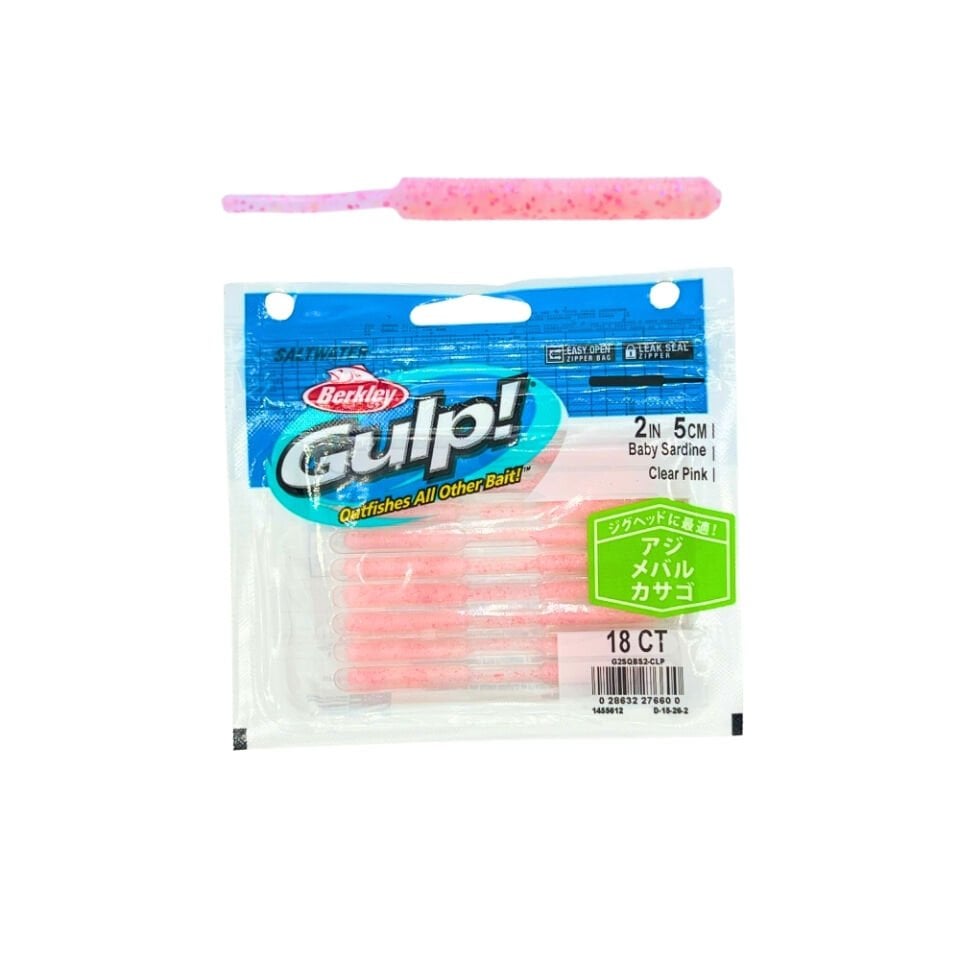 Berkley Gulp Baby Sardine Sahte Yemi 5 CM 18 Lİ - CLEAR PINK