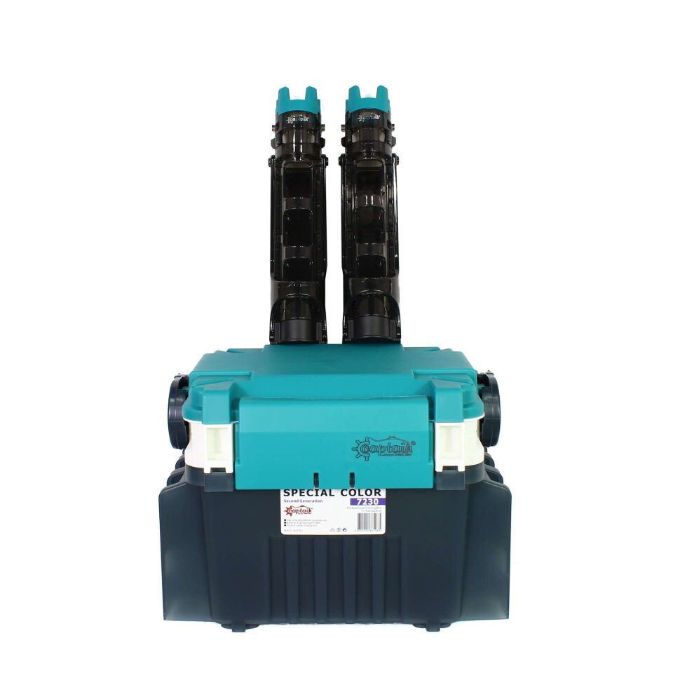 Captain 7230 Profesyonel LRF ve Spin Takım Çantası 2 Kamış Tutucu 31x23x24cm