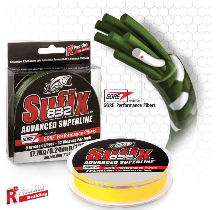 Sufix 832 Advanced İp Misina Hİ/İS YELLOW - 0.18MM / 120MT / 12KG