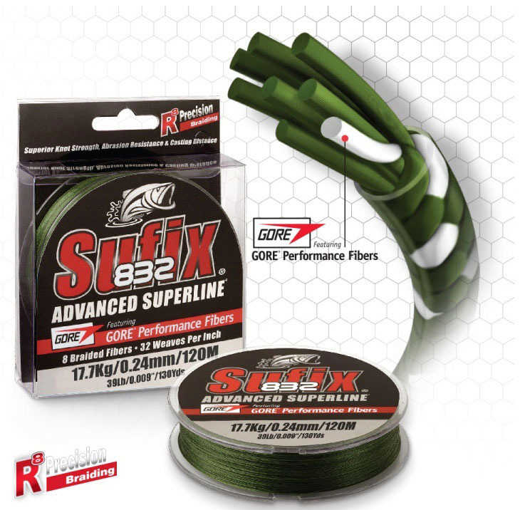 Sufix 832 Advanced İp Misina LOW VIS GREEN - 0.18MM / 250MT / 12KG
